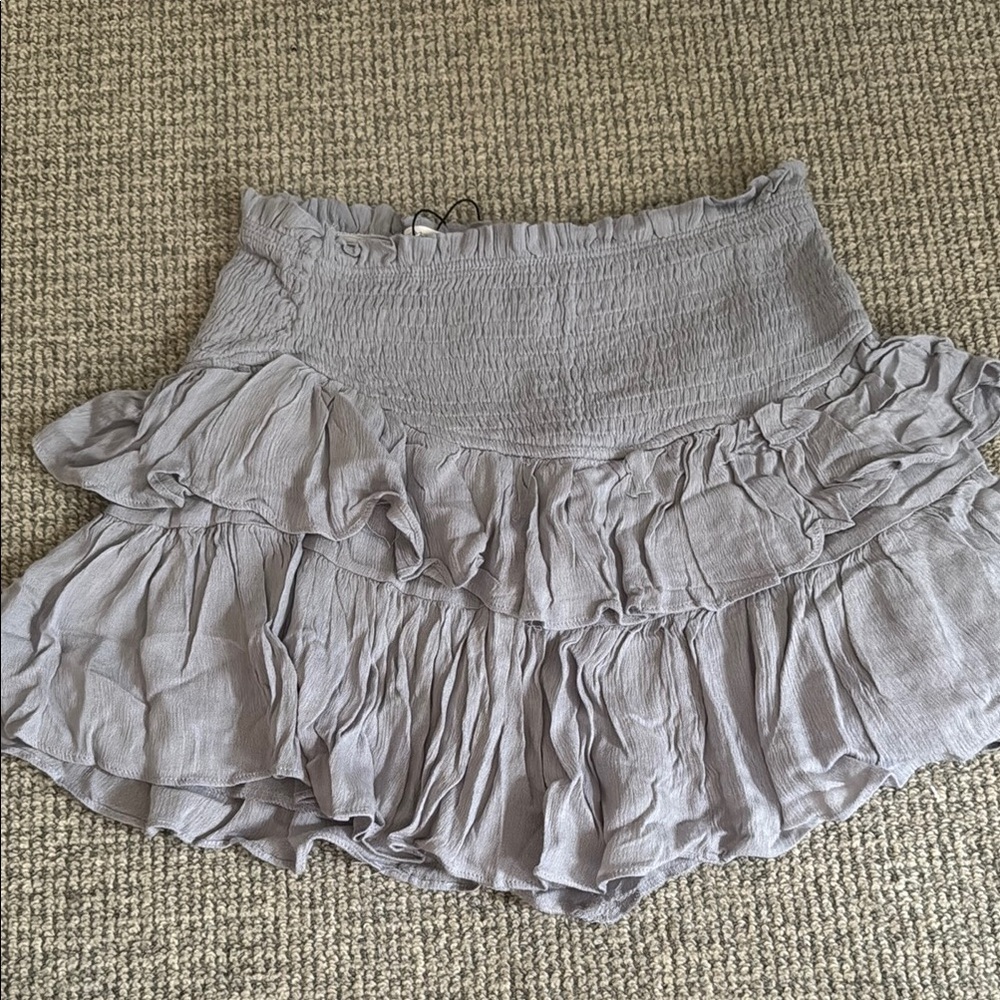 Mustard Seed S.Gray Ruffle Mini Skirt